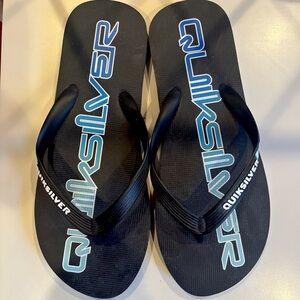 NEW Quiksilver Men's Black Flip Flops